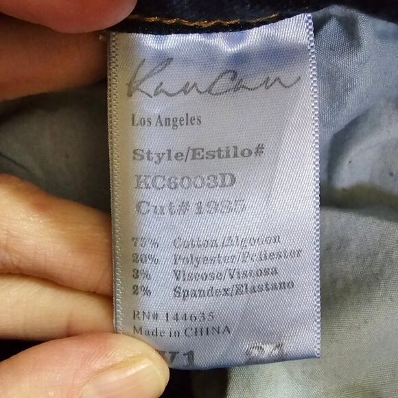 Kancan Miranda Distressed Raw Hem Skinny Crop Jeans Sz 24 - Picture 7 of 10